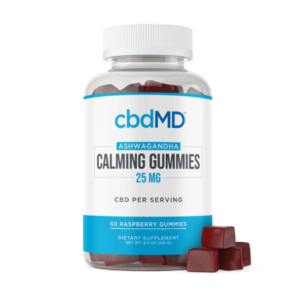 CBD Calming Ashwagandha Raspberry Gummies 750mg